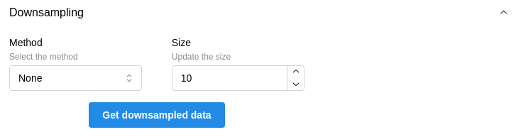 Downsampling section of the data manipulation